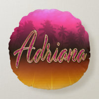 Adriana prénom Golden pink Oreillers