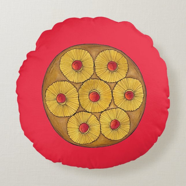 Coussins Ronds Aiguille À L'Arrière Du Gâteau Cerises Cuisine Des (Devant)