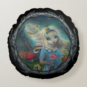 Coussins Ronds Alice au pays des merveilles Fantaisie artistique