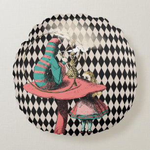 Coussins Ronds Alice et la chenille qui fume