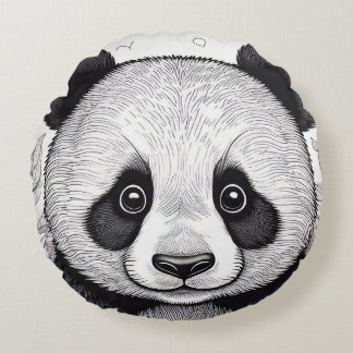 Coussins Ronds Almofada Panda