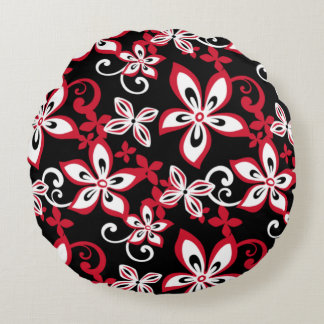 COUSSINS RONDS ALOHA HAWAII (NOIR/ROUGE)