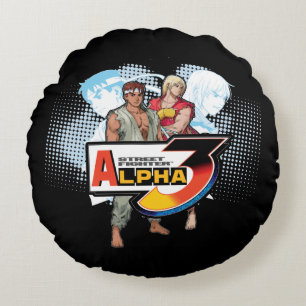 Coussins Ronds Alpha 3 Ken et Ryu 2 de Street Fighter