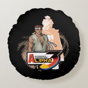 Coussins Ronds Alpha 3 Ryu et Akuma 2 de Street Fighter
