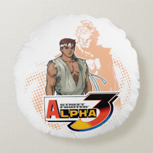 Coussins Ronds Alpha 3 Ryu et Akuma de Street Fighter
