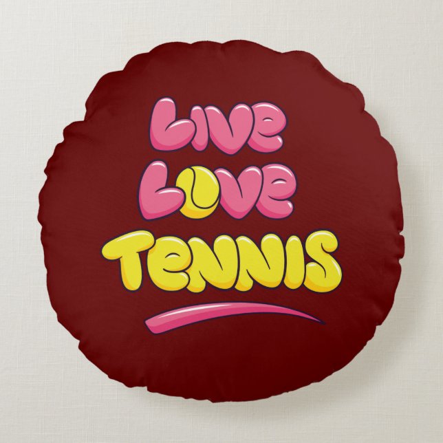 Coussins Ronds Amateur de Tennis Citation (Devant)
