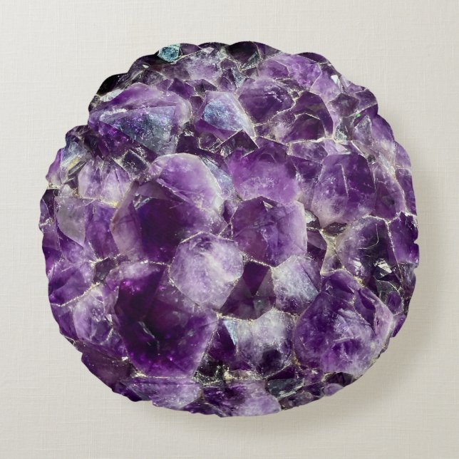Coussins Ronds Amethyst Purple Crystal (Devant)