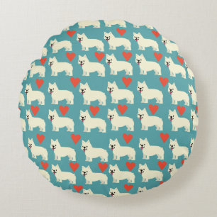 Coussins Ronds Amoureux de Frenchie