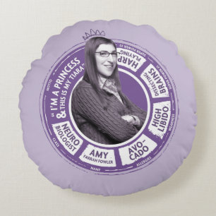 Coussins Ronds Amy Farrah Fowler - Graphique d'informations