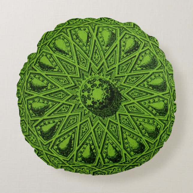 Coussins Ronds ancien motif moyen-oriental (Devant)