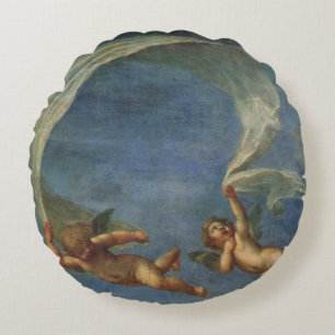 Coussins Ronds Angels Détail d'Adonis Dirigé par des Cupidons par