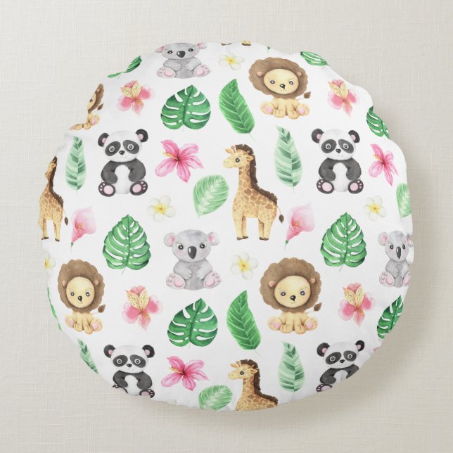 Coussins Ronds Animal tropical (Devant)