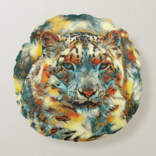 Coussins Ronds AnimalArt_Leopard_001