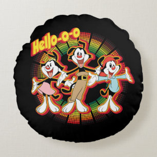 Coussins Ronds Animaniacs   Hello-o-o Retro Equalizer Graphic