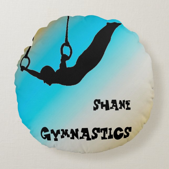 Coussins Ronds Anneaux de Gymnastique Masculine Dégradé     (Devant)