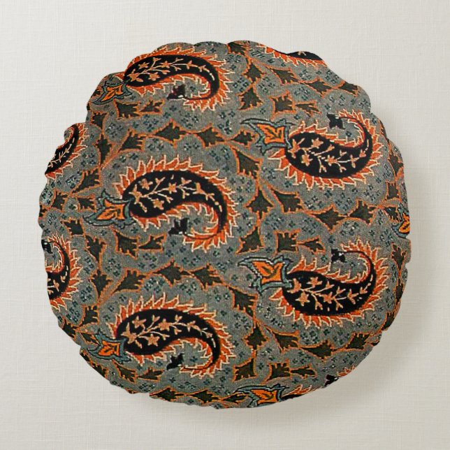 Coussins Ronds Antique, Oriental Perse, Turc Motif Paisley (Devant)