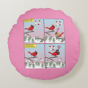 Coussins Ronds Appels de accouplement d'oiseaux modernes comique