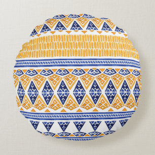 Coussins Ronds Aquarelle bohème : Motif artistique sans couture.