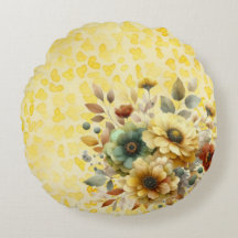 Aquarelle de fleurs jaunes et terrestres