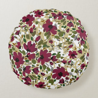Coussins Ronds Aquarelle main dessinée sans couture motif avec be