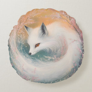 Coussins Ronds Aquarelle Mystic Bloom Spring Fox