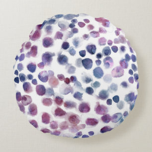 Coussins Ronds Aquarelle Pointe Polka : Géométrique Sans Couleur.