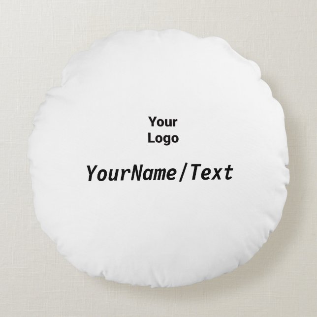 Coussins Ronds Aquarelle verte simple abstrait ajouter le logo te (Devant)