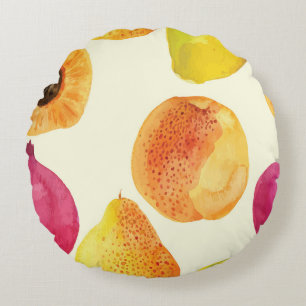Coussins Ronds Aquarelle vintage Fruits frais
