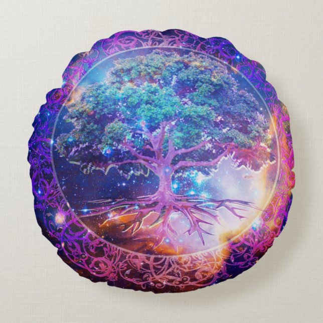Coussins Ronds Arbre de la vie (Devant)
