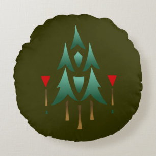 Coussins Ronds Arbre de Noël