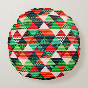 Coussins Ronds Arbre de Noël design plein de couleurs lancer orei
