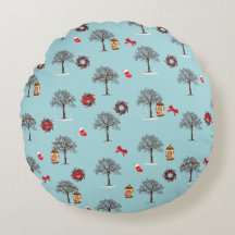 Arbres en hiver et décorations de Noël