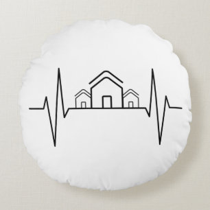 Coussins Ronds Architecte - Architecte Heartbeat Maisons