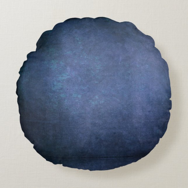 Coussins Ronds Arrière - plan de Grunge Ombre foncée - Bleu (Devant)