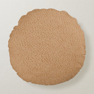 Coussins Ronds Arrière - plan de texture en cuir. texture Brown e