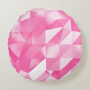 Coussins Ronds Arrière - plan en polygone rose : rendu 3D abstrai