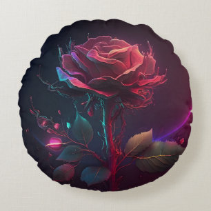 Coussins Ronds Arrière - plan futuriste rose