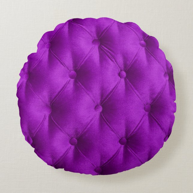 Coussins Ronds Arrière - plan textile violet velours violet capit (Devant)