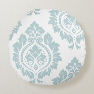 Coussins Ronds Art de Damas décoratif I Bleu oeuf de canard sur f