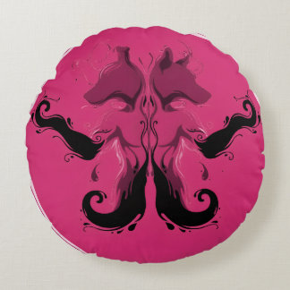 Coussins Ronds art de marbre noir or