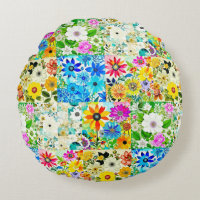Art de patchwork floral aquarelle fleurs