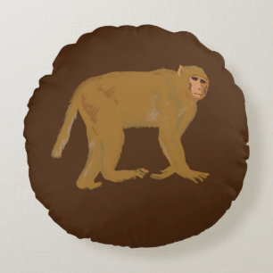 Coussins Ronds Art de singe babouin