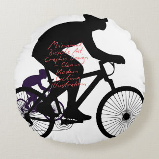 Coussins Ronds Art de vélo minimal –