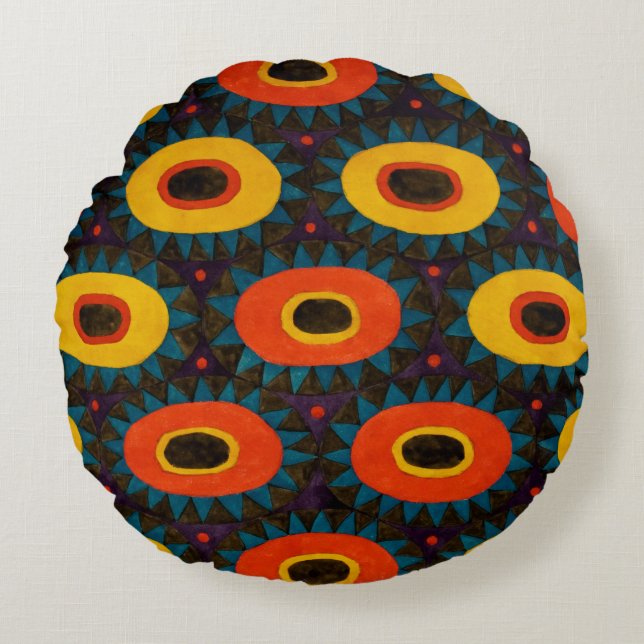 Coussins Ronds Art deco design (Devant)