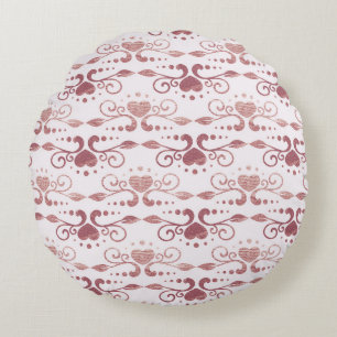Coussins Ronds Art déco, papier peint vintage et élégant.