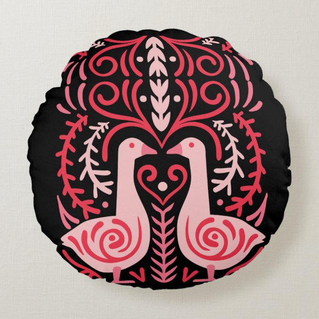 Coussins Ronds Art populaire V.01 (Devant)