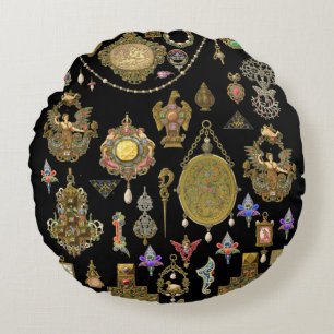 Coussins Ronds Art Victorien antique, nouveau et déco Bijoux