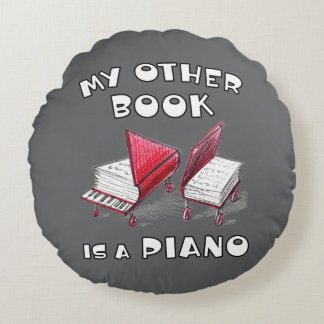 Coussins Ronds Asphalt Rond Gris Mon Autre Livre Est Un Piano
