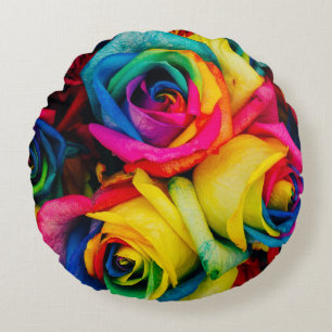 Coussins Ronds Assorted-color petaled flowers