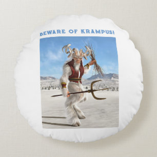 Coussins Ronds Attention à Krampus !